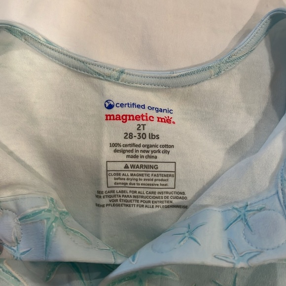 NWOT MAGNETIC ME STARFISH ORGANIC COTTON DRESS W/ BOW - Picture 4 of 4